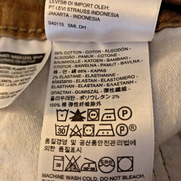 Levi’s 505 Khaki Jeans Mens Size 38x30 Brown Classic Straight Leg Denim 5 Pocket - Picture 10 of 10